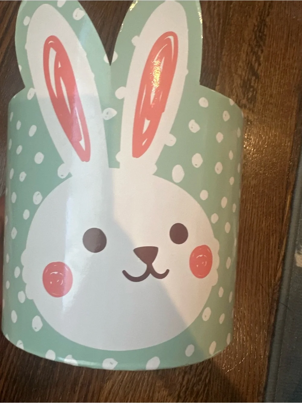 Spritz Mint Bunny Treat Bucket with Pink Accents